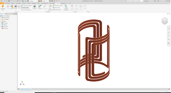 Finished NMR coil